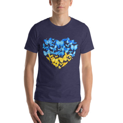 Ukrainian butterfly heart t-shirt