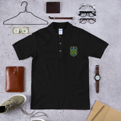Black Polo Shirt Tryzub
